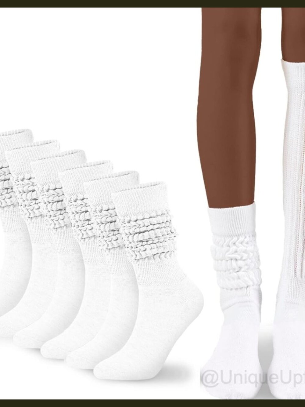 Slouch Socks Scrunch Tall Knee High Boot Socks for Women